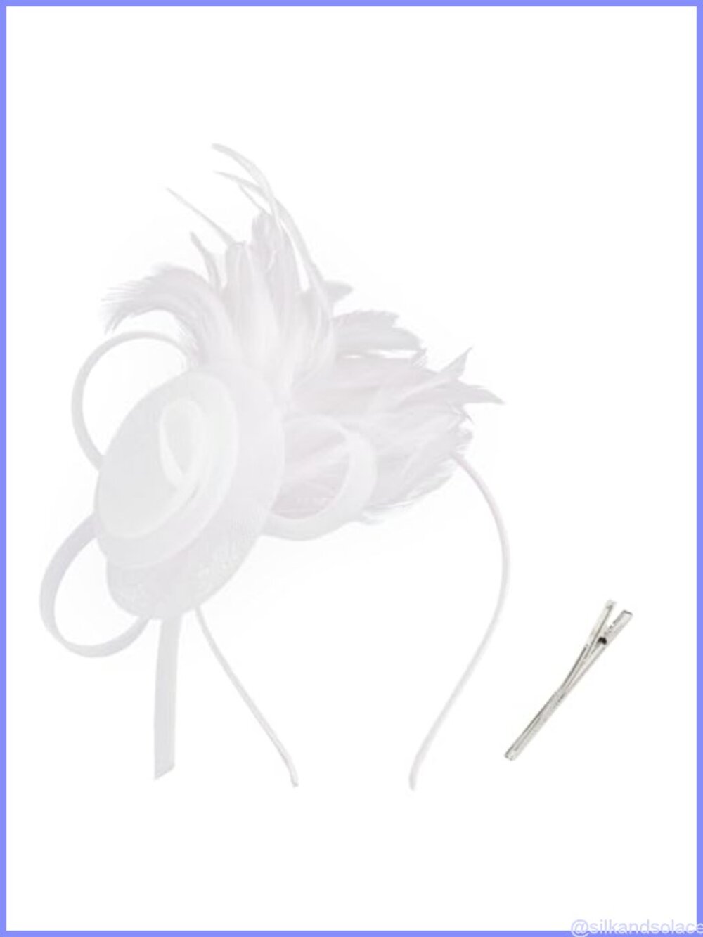 Fascinator Hat with Feathers Headband Clip Tea Party Derby Formal Accessory